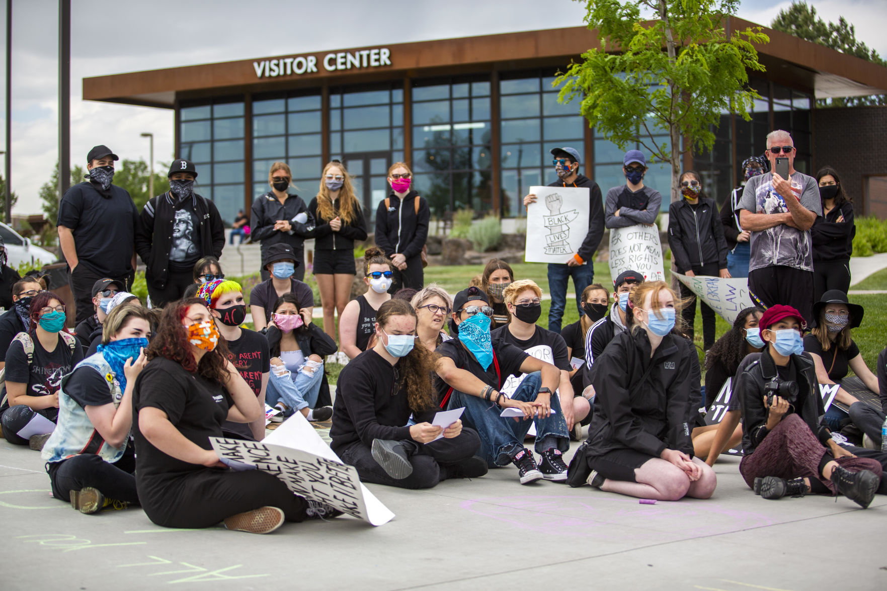 Citizens gather to protest police brutality